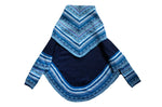 Laden Sie das Bild in den Galerie-Viewer, Luxus Alpaka Wollponcho Blau
