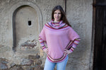 Laden Sie das Bild in den Galerie-Viewer, Luxus Alpaka Wollponcho Rosa
