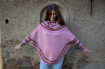 Laden Sie das Bild in den Galerie-Viewer, Luxus Alpaka Wollponcho Rosa

