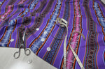 Laden Sie das Bild in den Galerie-Viewer, Chinchero Stoff Ethno bunt gestreift aus Peru, webstoff Meterware zum Nähen, DIY Fabric, 50 cm, Lila
