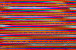 Kilya Stoff Ethno bunt gestreift aus Peru, webstoff Meterware zum Nähen, DIY Fabric, 50 cm, Orange