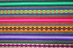 Laden Sie das Bild in den Galerie-Viewer, Jaujino Stoff Ethno bunt gestreift aus Peru, webstoff Meterware zum Nähen, DIY Fabric, 50 cm, Grau
