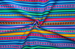 Laden Sie das Bild in den Galerie-Viewer, Jaujino Stoff Ethno bunt gestreift aus Peru, webstoff Meterware zum Nähen, DIY Fabric, 50 cm, Türkis

