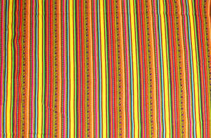 Kilya Stoff Ethno bunt gestreift aus Peru, webstoff Meterware zum Nähen, DIY Fabric, 50 cm, Gelb