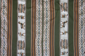 Pastorita Stoff Ethno bunt gestreift aus Peru, webstoff Meterware zum Nähen, DIY Fabric, 50 cm, Grün