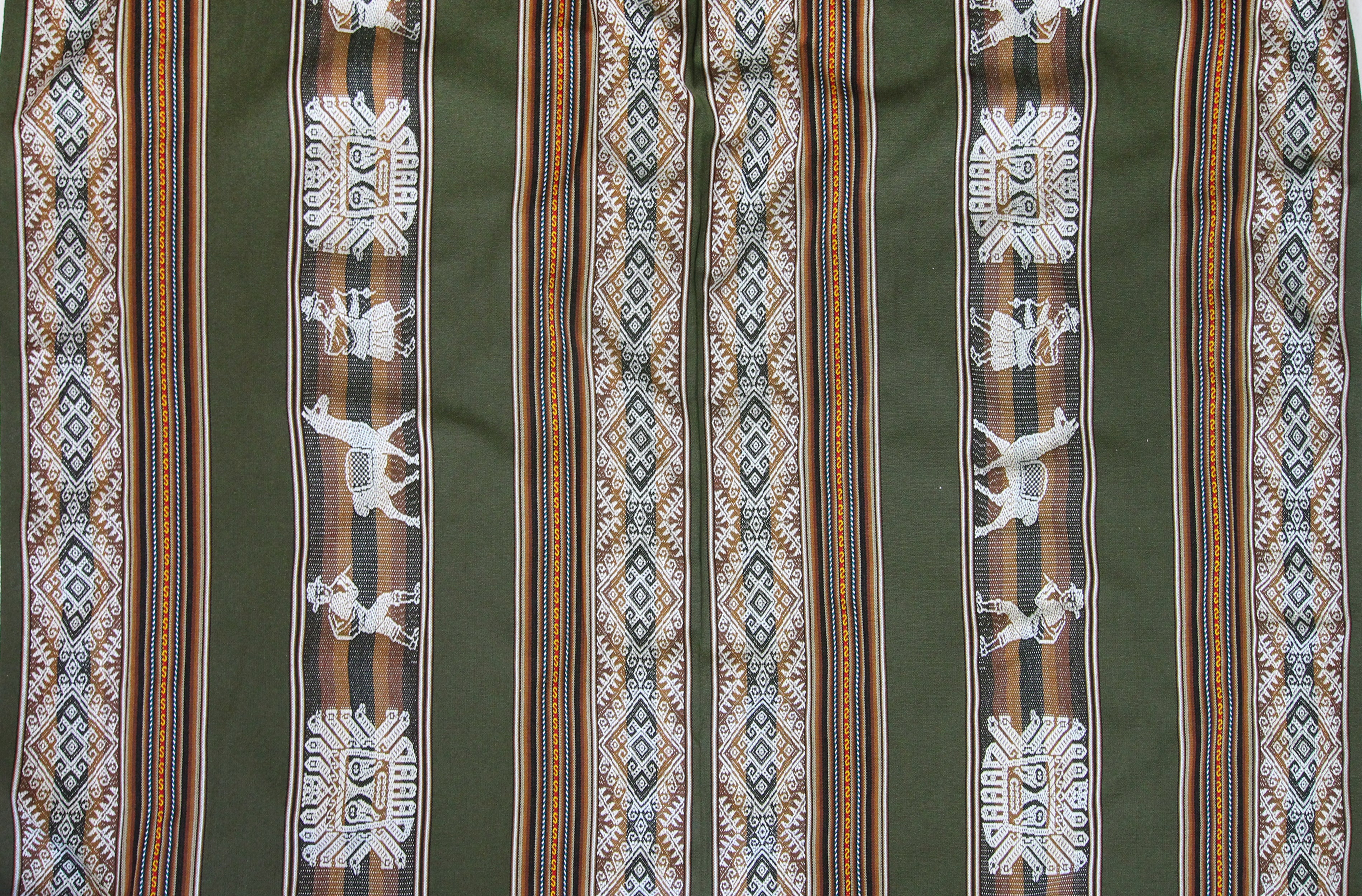 Pastorita Stoff Ethno bunt gestreift aus Peru, webstoff Meterware zum Nähen, DIY Fabric, 50 cm, Grün