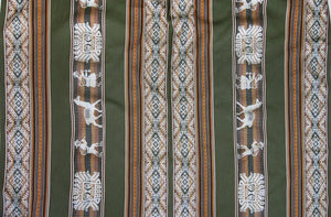 Pastorita Stoff Ethno bunt gestreift aus Peru, webstoff Meterware zum Nähen, DIY Fabric, 50 cm, Grün