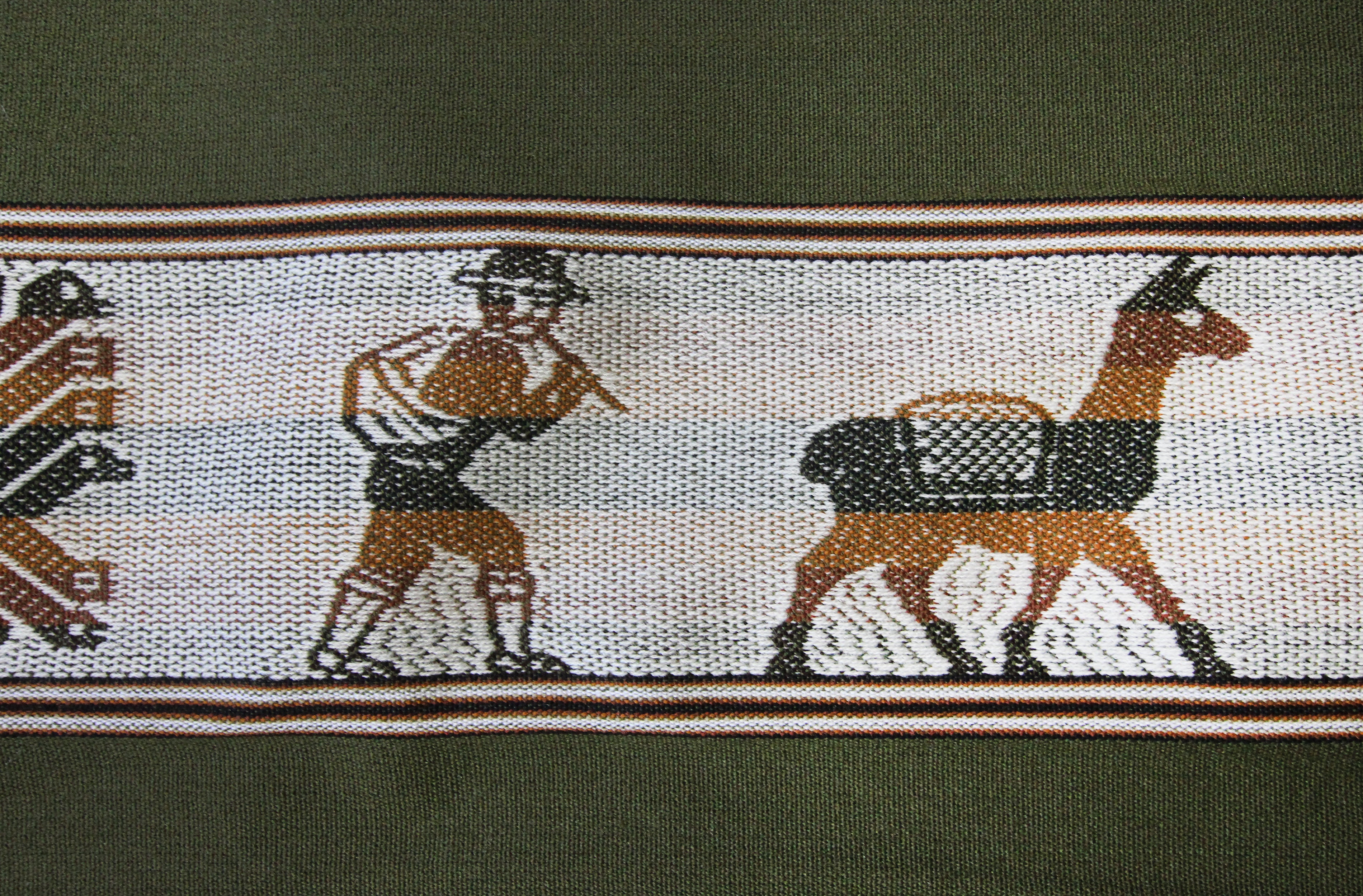 Pastorita Stoff Ethno bunt gestreift aus Peru, webstoff Meterware zum Nähen, DIY Fabric, 50 cm, Grün
