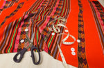 Laden Sie das Bild in den Galerie-Viewer, Machas Stoff Ethno bunt gestreift aus Peru, webstoff Meterware zum Nähen, DIY Fabric, 50 cm, Neon Orange
