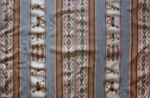 Pastorita Stoff Ethno bunt gestreift aus Peru, webstoff Meterware zum Nähen, DIY Fabric, 50 cm, Grau