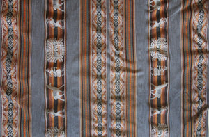 Pastorita Stoff Ethno bunt gestreift aus Peru, webstoff Meterware zum Nähen, DIY Fabric, 50 cm, Grau