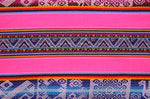 Laden Sie das Bild in den Galerie-Viewer, Chinchero Stoff Ethno bunt gestreift aus Peru, webstoff Meterware zum Nähen, DIY Fabric, 50 cm, Rosa
